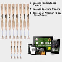 Thumbnail for 8 CamWood Bats, 4 One Handers, All-American 30 Day Program