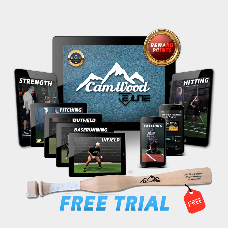 Baseball CamWood Elite Membership - 30 Day Free Trial + FREE One Hand Trainer