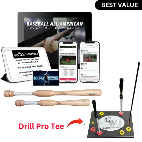 Baseball All-American 30 Day Hitting Package + Drill Pro Tee