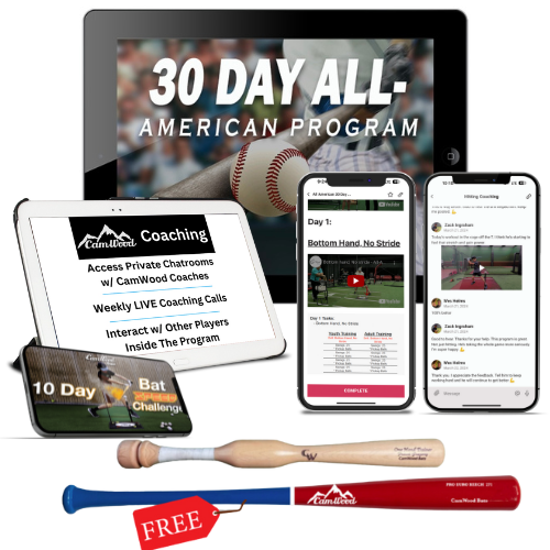 All-American 30 Day Program + One Hand Trainer + FREE Custom Game Bat