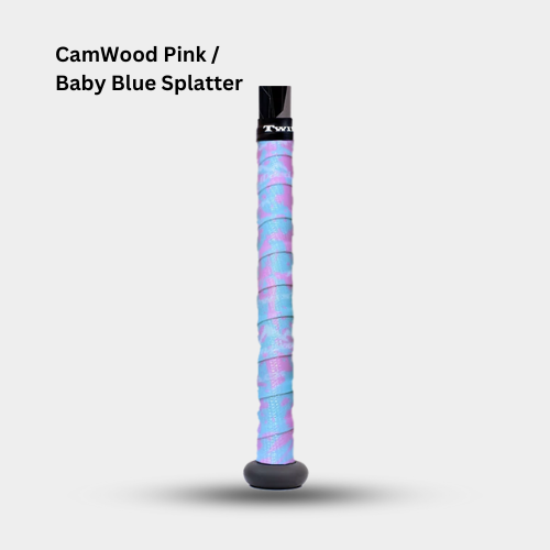 CamWood Pink / Baby Blue Splatter - TwinTack Grip