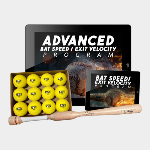 Baseball Advanced Bat Speed / Exit Velocity Program + FREE 12 Marv Balls + Hands & Speed Trainer + FREE 10 Day Bat Speed / Exit Velocity Program