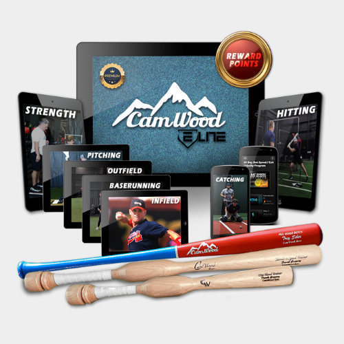 Baseball CamWood Elite (60 Days) + Hands & Speed Trainer + One Hand Trainer + Custom Game Bat