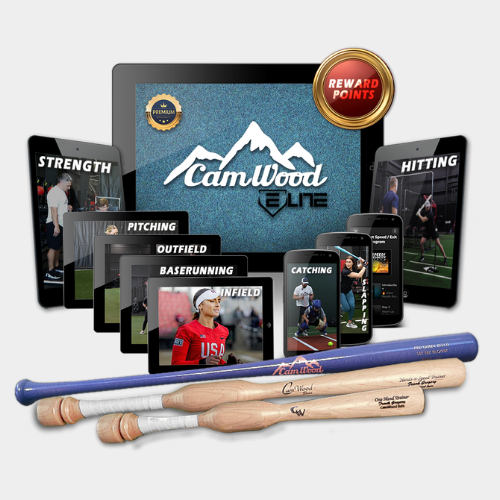 Softball CamWood Elite (60 Days) + Hands & Speed Trainer + One Hand Trainer + Custom AMB Bat