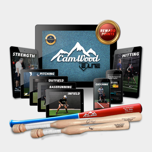 Baseball CamWood Elite (30 Days) + Hands & Speed Trainer + One Hand Trainer + Custom Game Bat