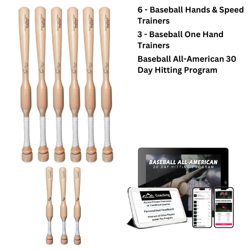 6 CamWood Bats, 3 One Handers, & All-American 30 Day Program