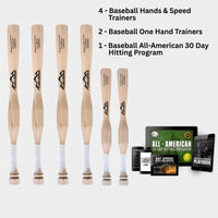 Thumbnail for 4 CamWood Bats, 2 One Handers, All-American 30 Day Program