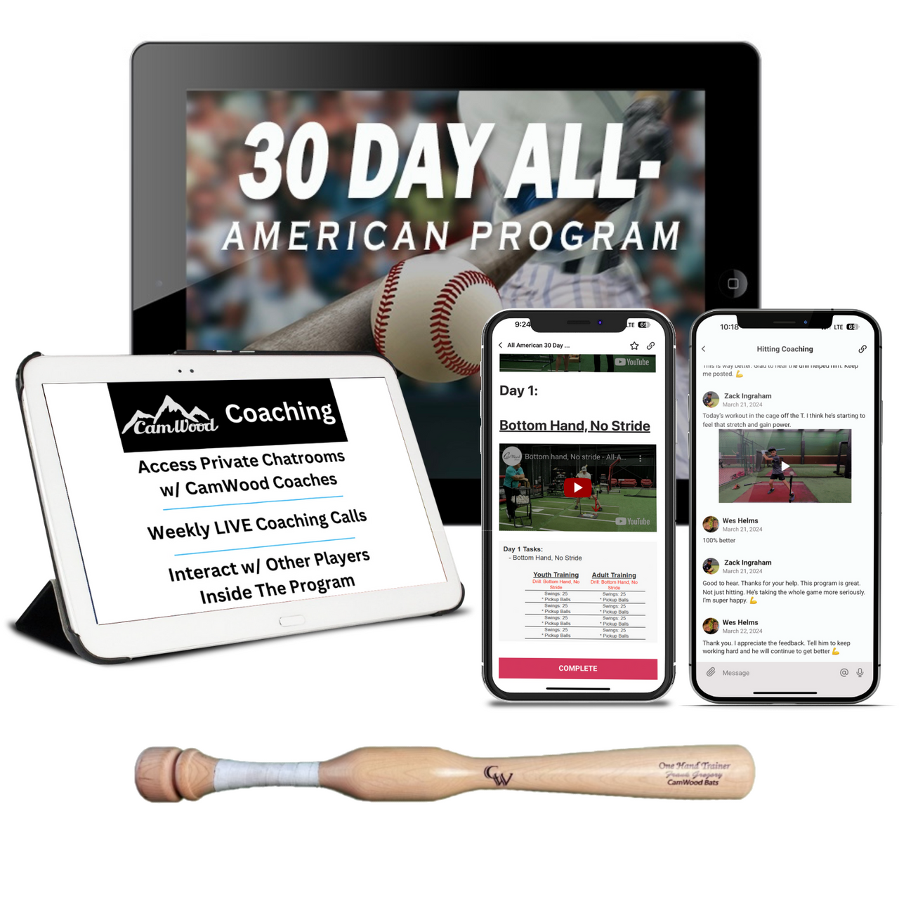 Baseball All-American 30 Day Program + One Hander