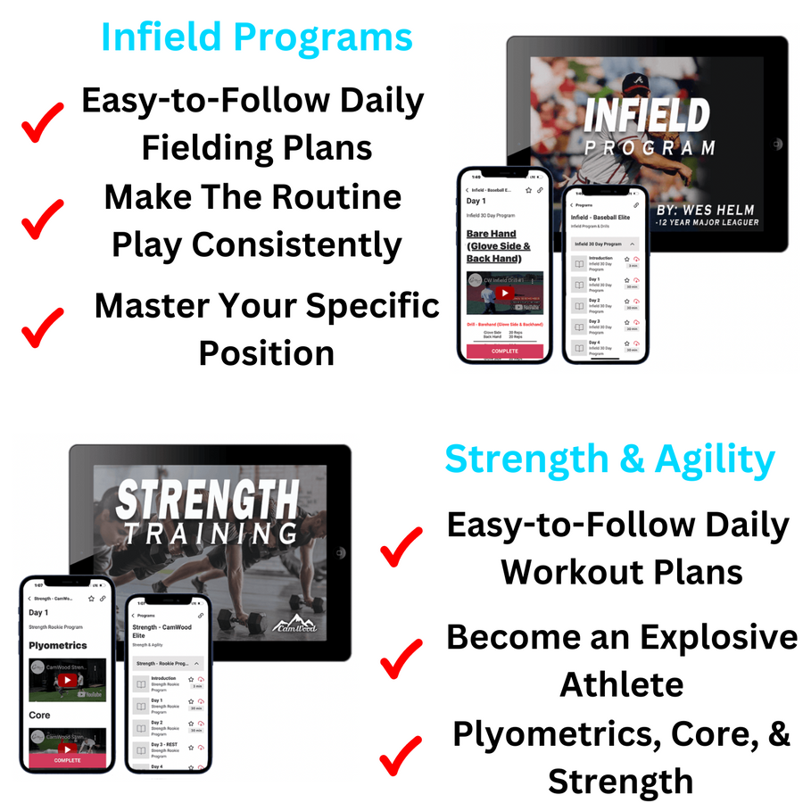 Baseball CamWood Elite Membership - 30 Day Free Trial + FREE One Hand Trainer