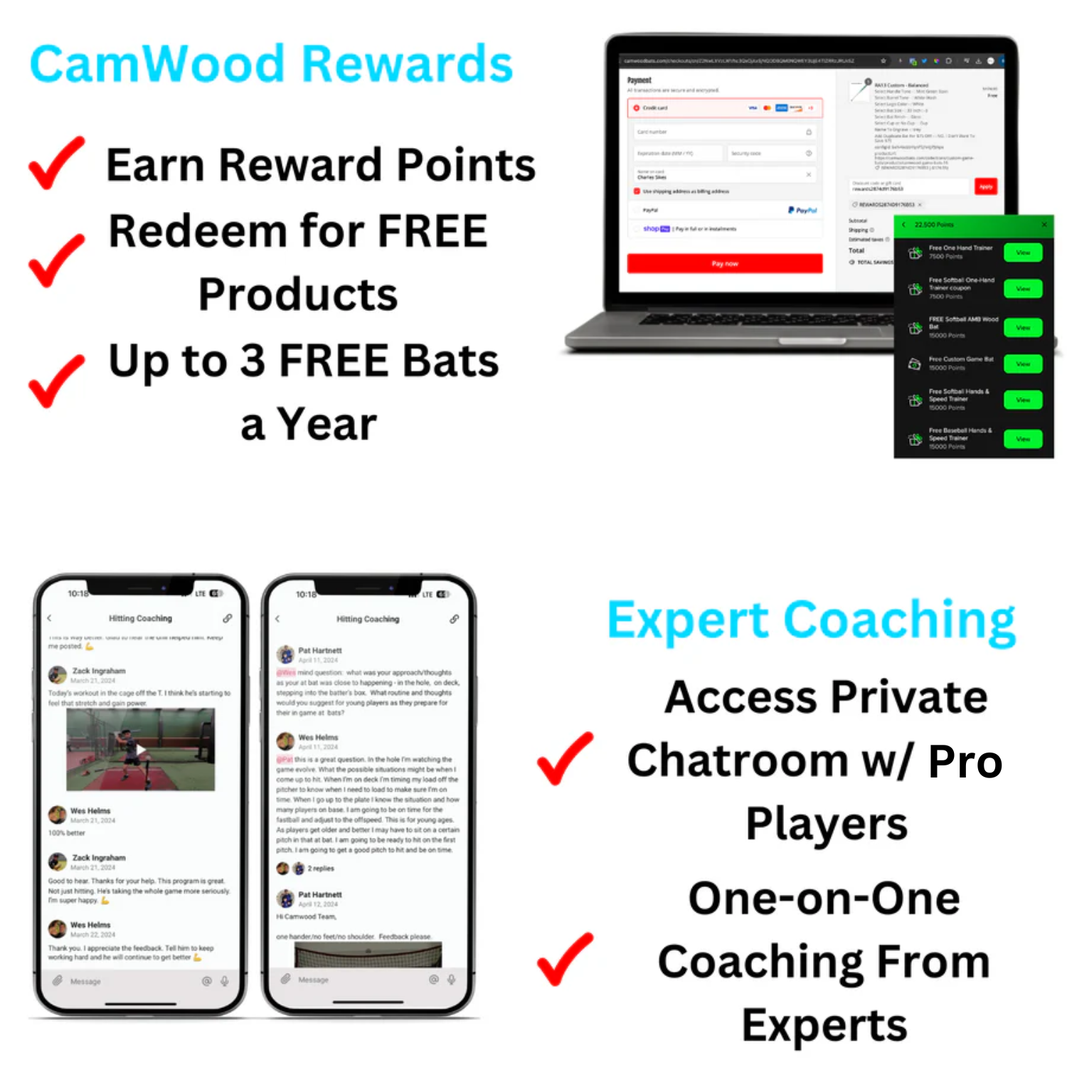 Softball CamWood Elite Membership + FREE Hands & Speed Trainer & One Hand Trainer