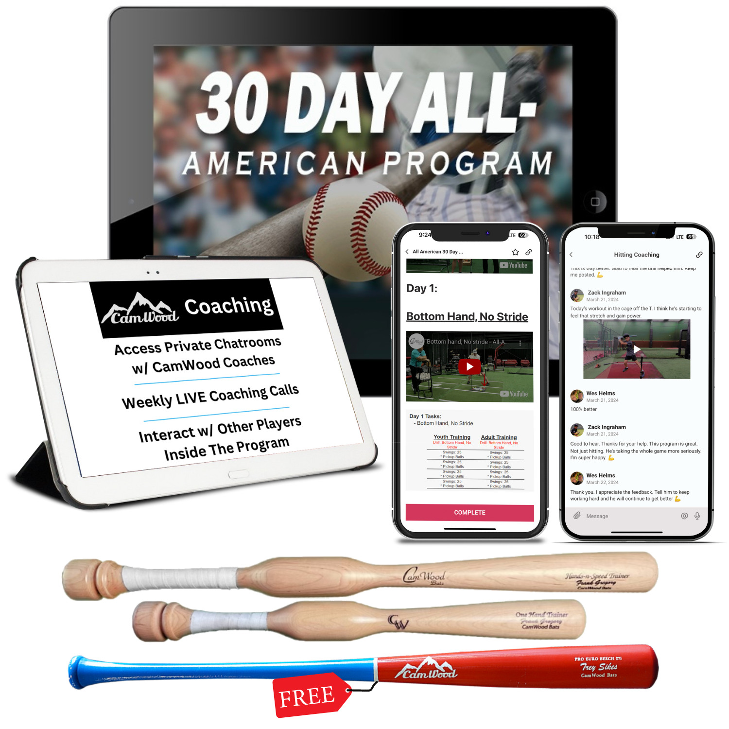 Baseball All-American 30 Day Package + FREE Custom Game Bat