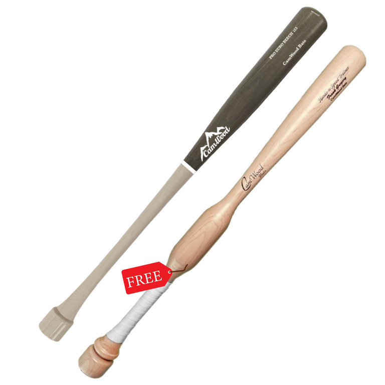 Custom Game Bat + FREE CamWood Hands & Speed Trainer CamWood Bats
