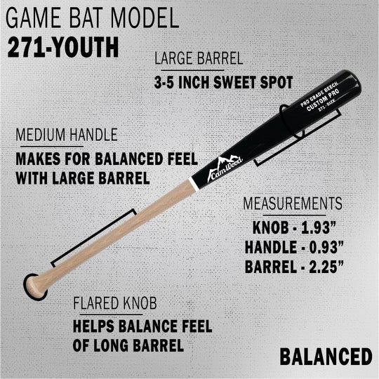 Stock 271 Youth - Balanced – CamWood Bats