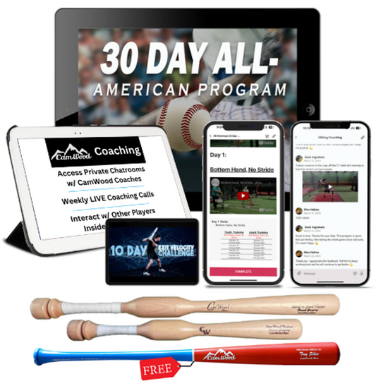 Baseball All-American 30 Day Hitting Package + FREE Custom Game Bat