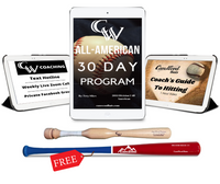 Thumbnail for All-American 30 Day Program + One Hand Trainer + FREE Custom Game Bat - Prices from 251.95 to 251.95
